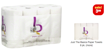 $0.50 Just The Basics Paper Towels at CVS