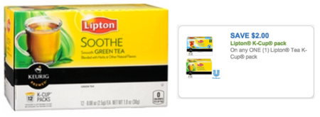 $2.49 (Reg $6) Lipton Tea K-Cups at CVS (0.21 per K-Cup)!