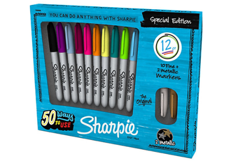 $5 (Reg $13.69) 12-Pack Sharpie Permanent Markers at Office Depot (9/22 Only)