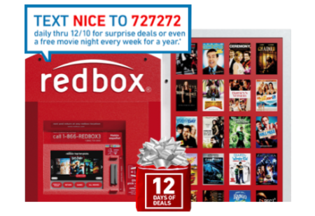 12 Days Of Deals from Redbox (Text Only)