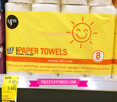 $0.44 Per Roll Sunny Smile Paper Towels at Walgreens