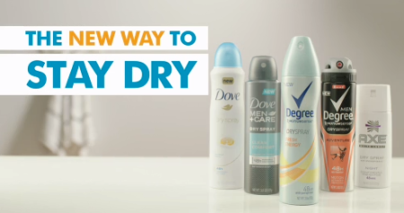 *HOT* FREE Dove, Degree, or Axe Dry Spray