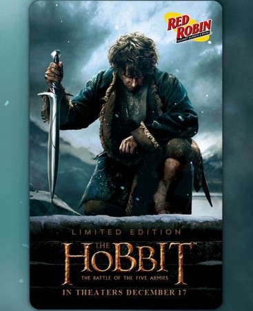 Free The Hobbit Movie Ticket with Purchase of $25 Red Robin Gift Card