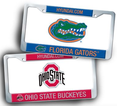 Free Hyundai College Football License Plate Frames