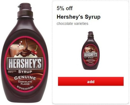 $1.70 (Reg $2.49) Hershey’s Chocolate Syrup at Target