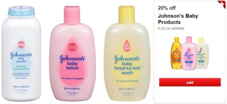 $0.83 (Reg $2) Johnson’s Baby Products at Target