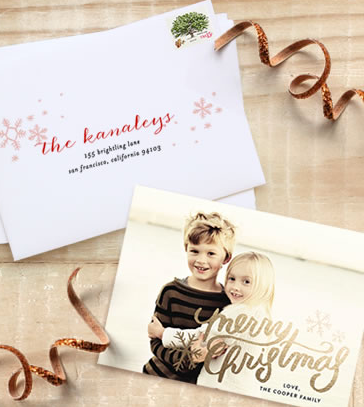 Free Sample Holiday Foil Pressed Card