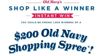 *HOT* Free $200 Old Navy Shopping Spree (1,000 Winners)