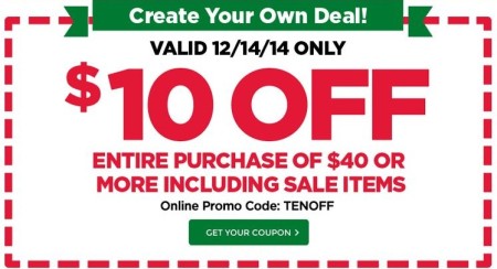 $10 Off $40 Purchase at Michaels (Today Only!)
