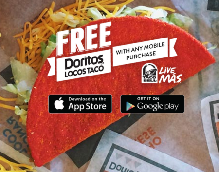FREE Doritos Loco Taco at Taco Bell (Mobile Offer)