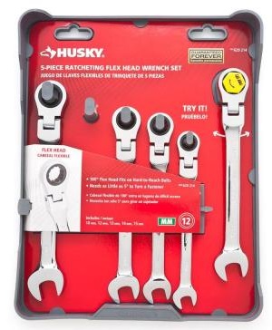 $15 (Reg $40) Flex Ratcheting Wrench Set (5 Piece) 