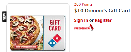 Dominos Coke Rewards GC