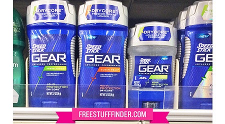 Free Speed Stick Gear Deodorant at CVS