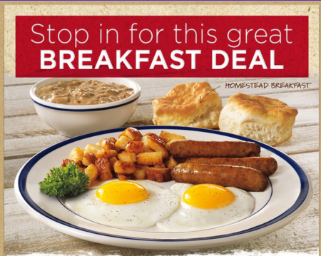 Free Bob Evans Breakfast with Purchase (12/26 Only)