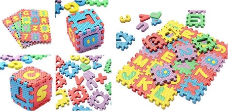 $2.39 Floor Alphabet & Number Puzzle Mat + Free Shipping