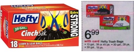 $5.99 (Reg $15) Hefty Trash Bags at Walgreens
