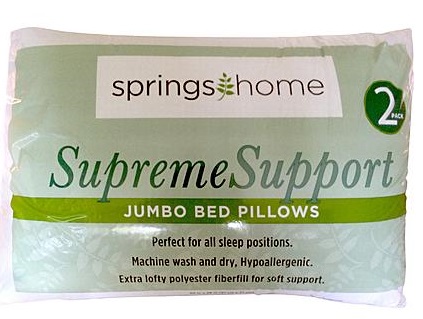 $3.59 (Reg $13) Supreme Support Jumbo Pillows (2 pk) at Kmart