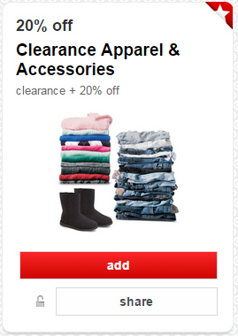 *HOT* Extra 20% off Clearance Apparel, Accessories & Shoes Cartwheel Offer (Ends Today) 