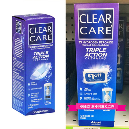 $2.49 (Reg $10) Clear Care Contact Solution at CVS