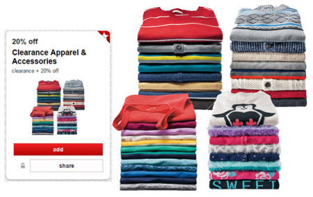 *New* 20% Off Clearance Apparel & Accessories Cartwheel