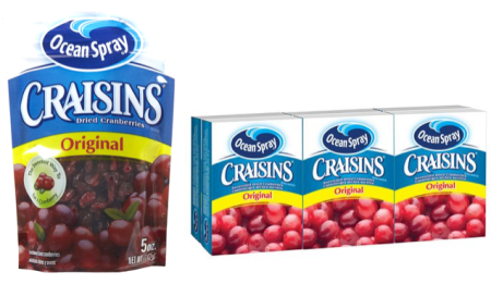 $0.75 (Reg $3) Ocean Spray Craisins at Kroger Affiliate Stores 