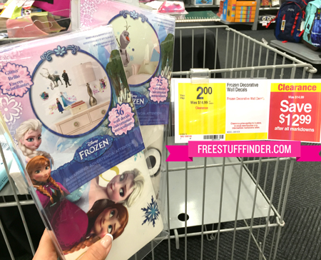 Clearance: $1.60 (Reg $14.99) Frozen Wall Decals at Staples