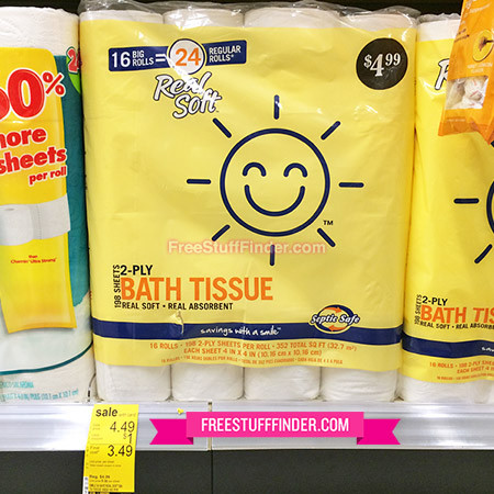 $0.25 per Roll Sunny Smile Bath Tissue 16-Pack at Walgreens