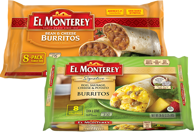 $2.50 (Reg $3.70) El Monterey Burritos 8-Pack at Kroger