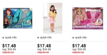 $17.48 (Reg $35) Disney Princess Doll & Toddler Dress Set