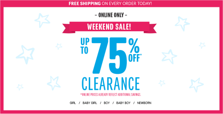 *HOT* 75% + 20% Off Clearance & Free Shipping (The Children's Place)