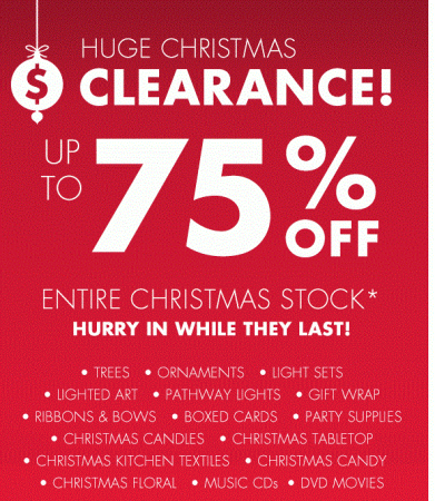 75% Off Entire Christmas Stock at Big Lots