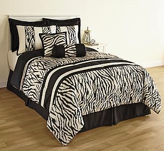 *HOT* $23.99 (Reg $80) 8 Piece Zebra Print Bedding Set