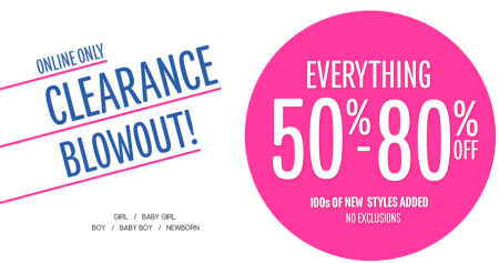 Clearance Blowout Sale + 80% Off at The Children's Place 