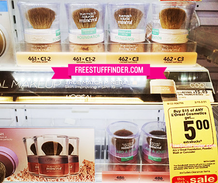 $2.49 (Reg $15.49) L'Oreal Bare Naturale Makeup at CVS