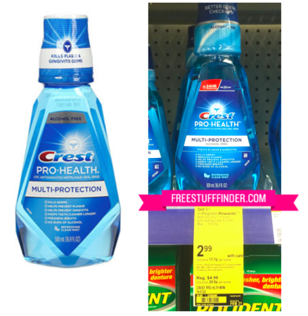 $0.89 (Reg $3) Crest Pro-Health Mouthwash at Walgreens