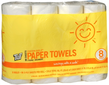 $0.50 per roll Smile & Save Paper Towels at Walgreens