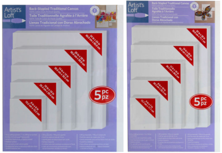 $9.99 (Reg $40) Artist's Loft 5-Pack Canvas at Michaels