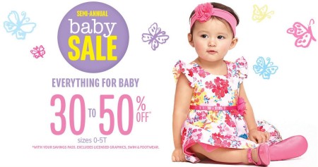 Up to 50% + Extra 20% Off Baby Sale at The Children's Place