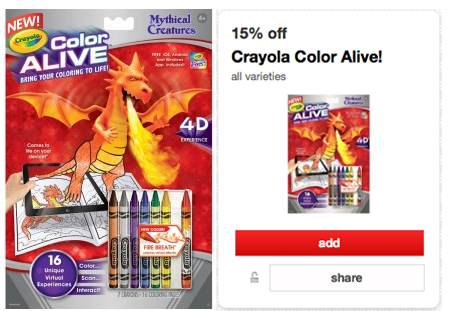 $4.24 (Reg $6) Crayola Color Alive Kits at Target