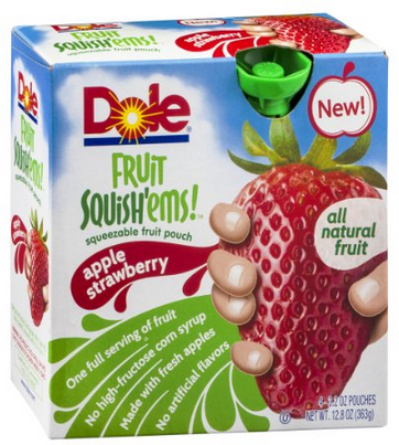 $1.24 (Reg $2.24) Dole Fruit Squish'ems at Walmart