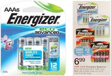 $2.99 (Reg $7) Energizer Eco Advanced Batteries at Walgreens
