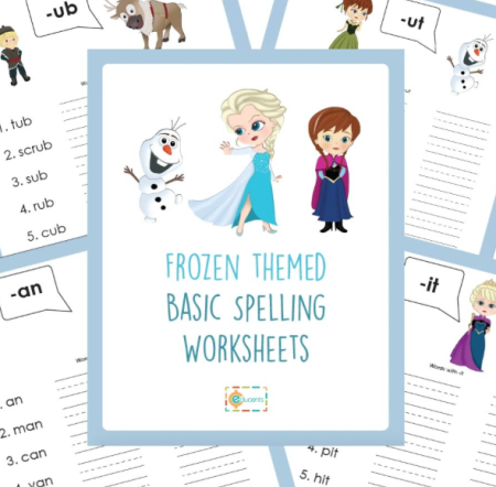 Free Frozen Spelling Worksheets 