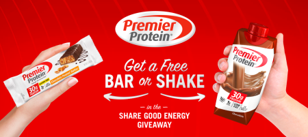 FREE Sample Premier Protein Bar or Shake