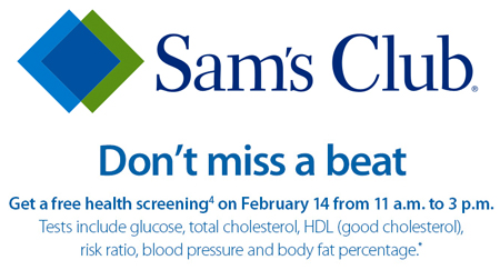 FREE Health Screening at Sam's Club (Today Only, 11AM-4PM)