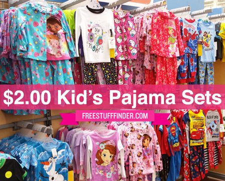 *HOT* $2.00 Kid's Pajama Sets at Walmart!