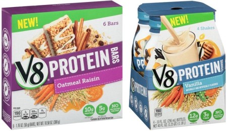 *New* $1.50 V8 Protein Bar/ Shake Coupon (Print Now!)