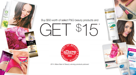 *HOT* $15 Rebate for $50 P&G Purchase