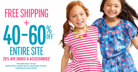 Up to 60% Off + Free Shipping (The Children’s Place)