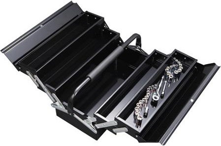 Metal-Toolbox-30-piece-Socket-Set