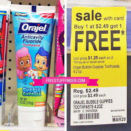 $0.90 (Reg $2.79) Orajel Kids Toothpaste at Walgreens